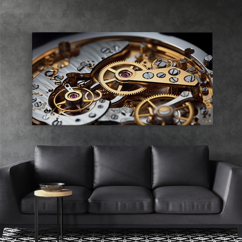 Watch Mechanism Canvas Art: Clock Gears Wall Decor Bild 20