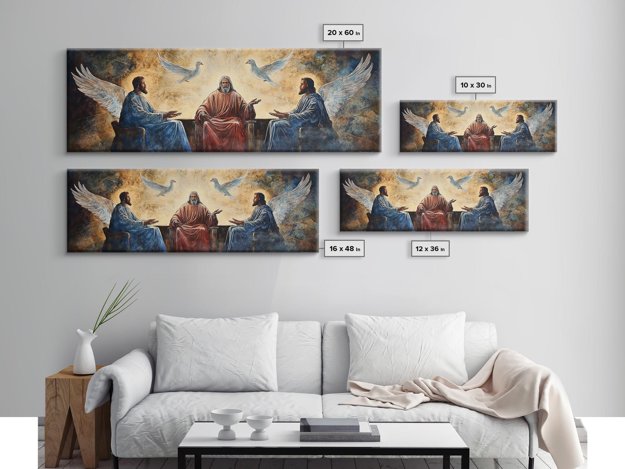 The Holy Trinity Throne of Grace Romanticism Panoramic Painting ...