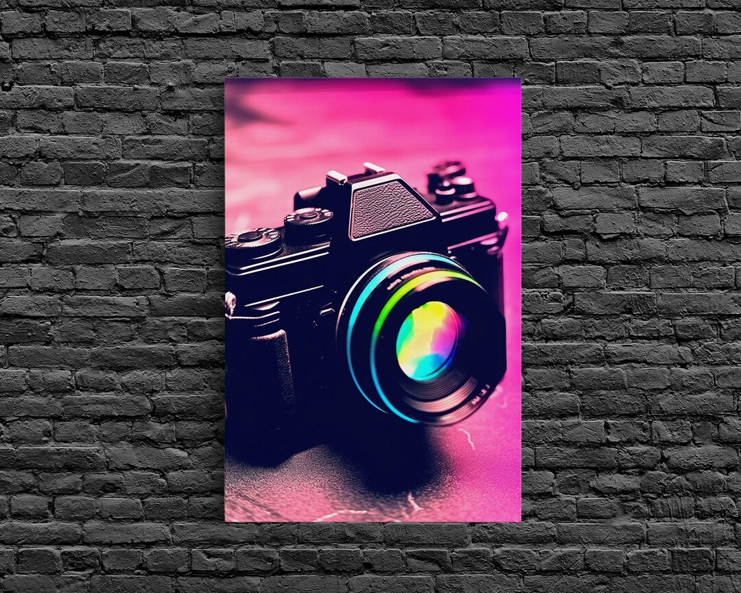 Film Camera Wall Art, Photography Art, Pink Art Print, Vintage Camera