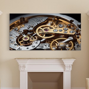 Watch Mechanism Canvas Art: Clock Gears Wall Decor Bild 16