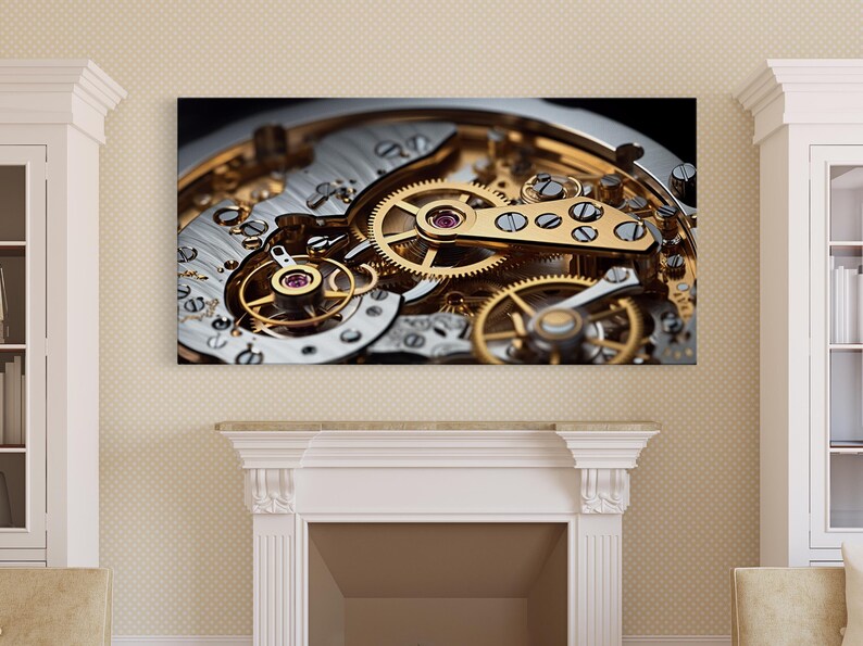 Watch Mechanism Canvas Art: Clock Gears Wall Decor Bild 16
