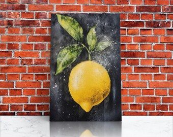 Lemon Canvas Print: Still Life Kitchen Art, Unframed