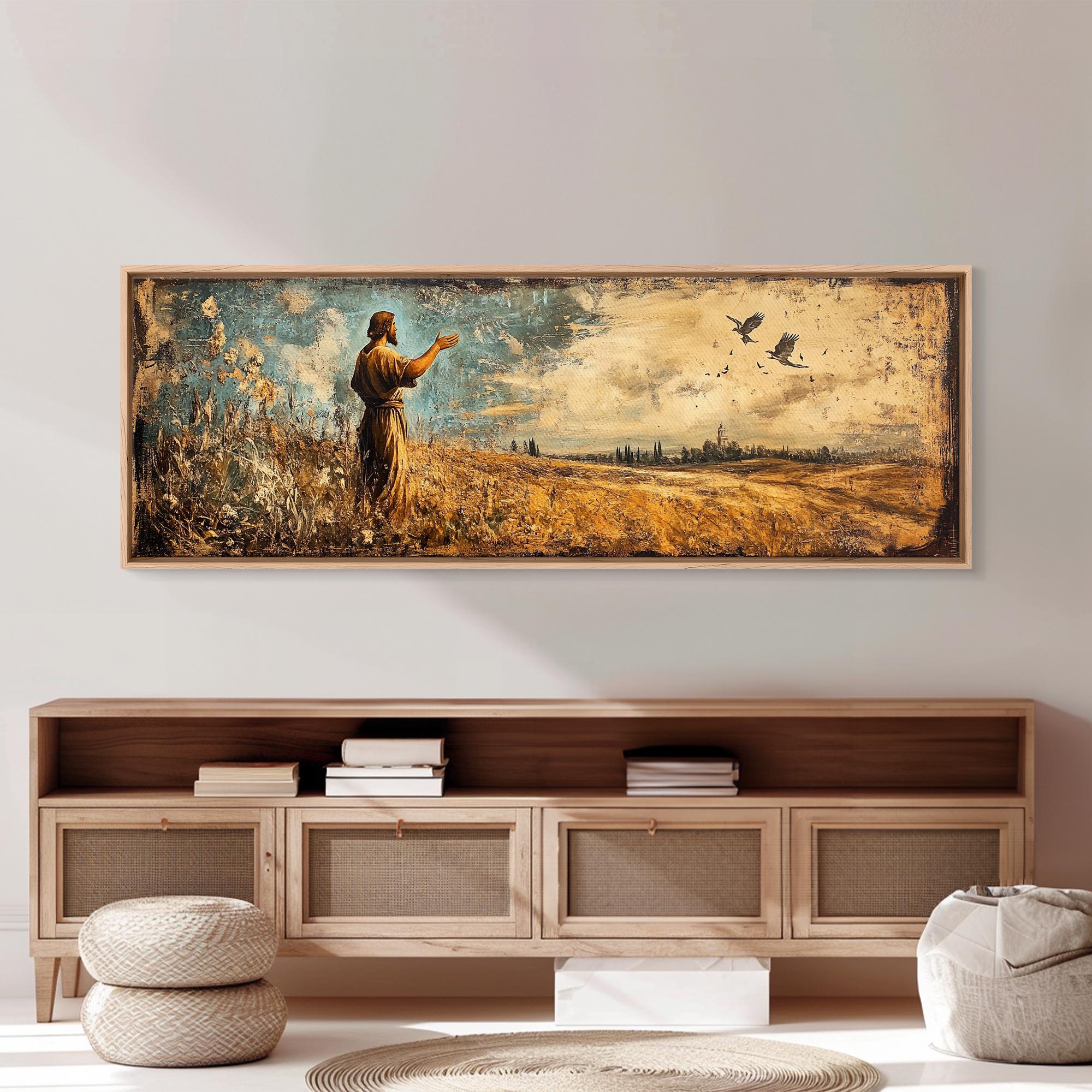 Parable of the Sower Spreading Seeds Framed Christian Art Print ...