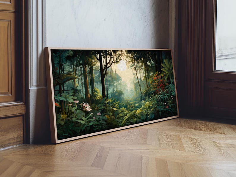 Jungle Canvas Art: Forest Wall Print, Panoramic Landscape immagine 16