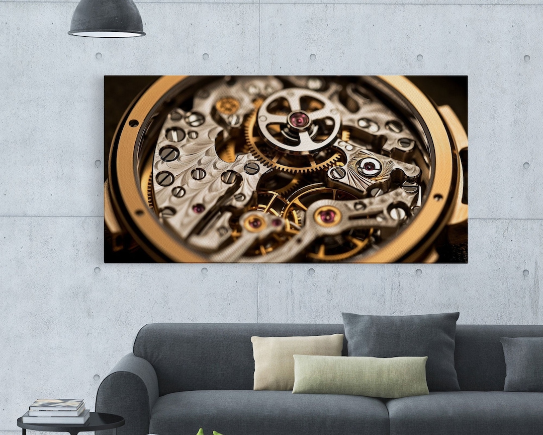 Watch Gears Wall Art Clock Wall Decor Watch Mechanism Wall Etsy