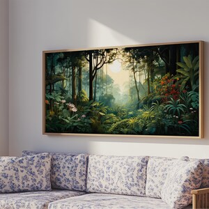 Jungle Canvas Art: Forest Wall Print, Panoramic Landscape immagine 2