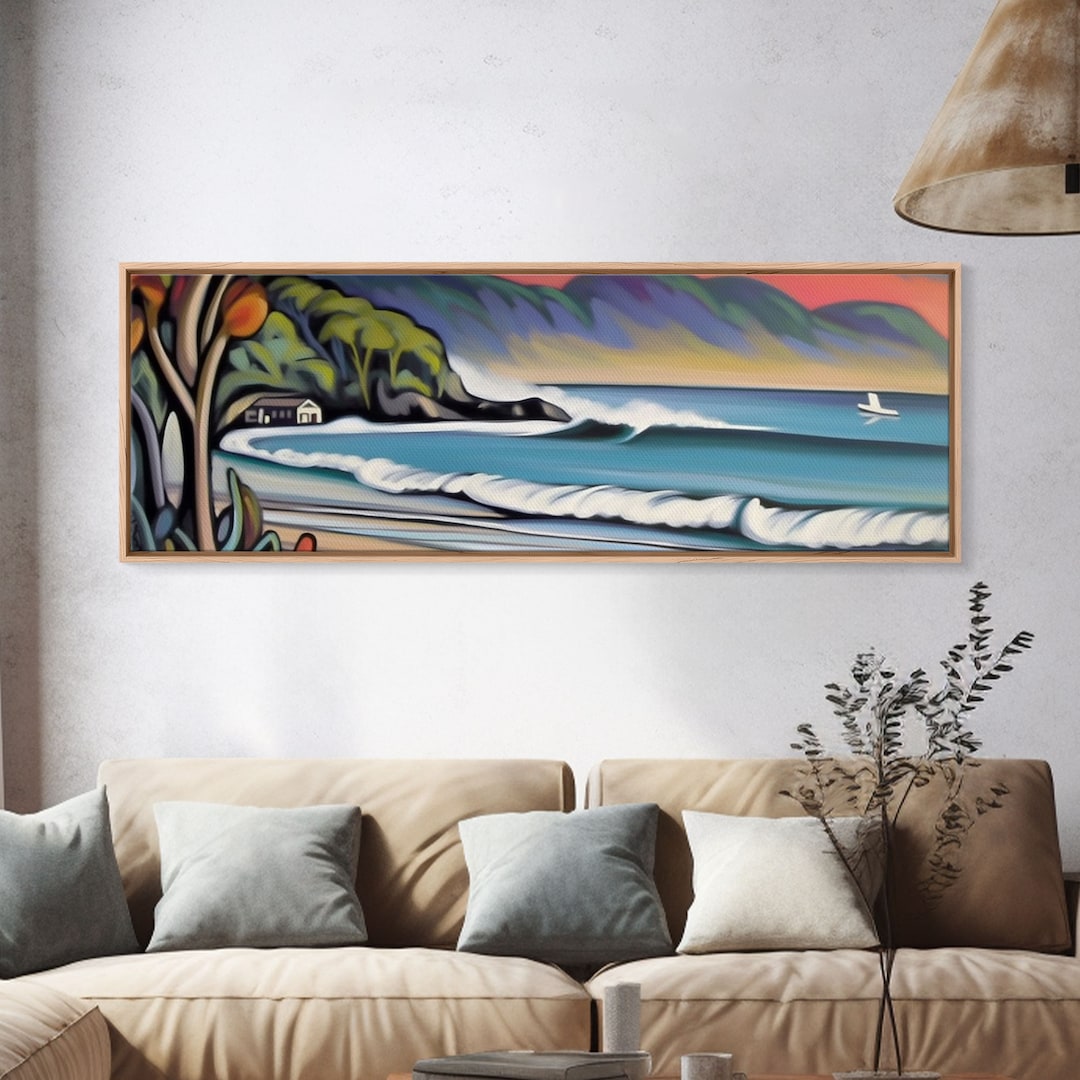 Abstract Beach Canvas Art Print, Sea, Ocean, Seascape, Nature, Waves, Beach House Art, Wall