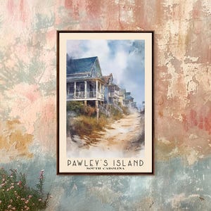 Pawley's Island, South Carolina Watercolor Print, Vacation Gift, Wall Art, Beach Painting, Beach Decor, Beach Or Lakehouse Art