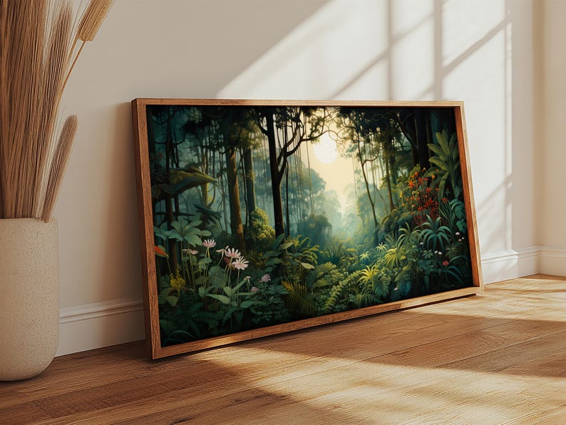 Jungle Canvas Art: Forest Wall Print, Panoramic Landscape immagine 17