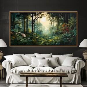 Jungle Canvas Art: Forest Wall Print, Panoramic Landscape immagine 7