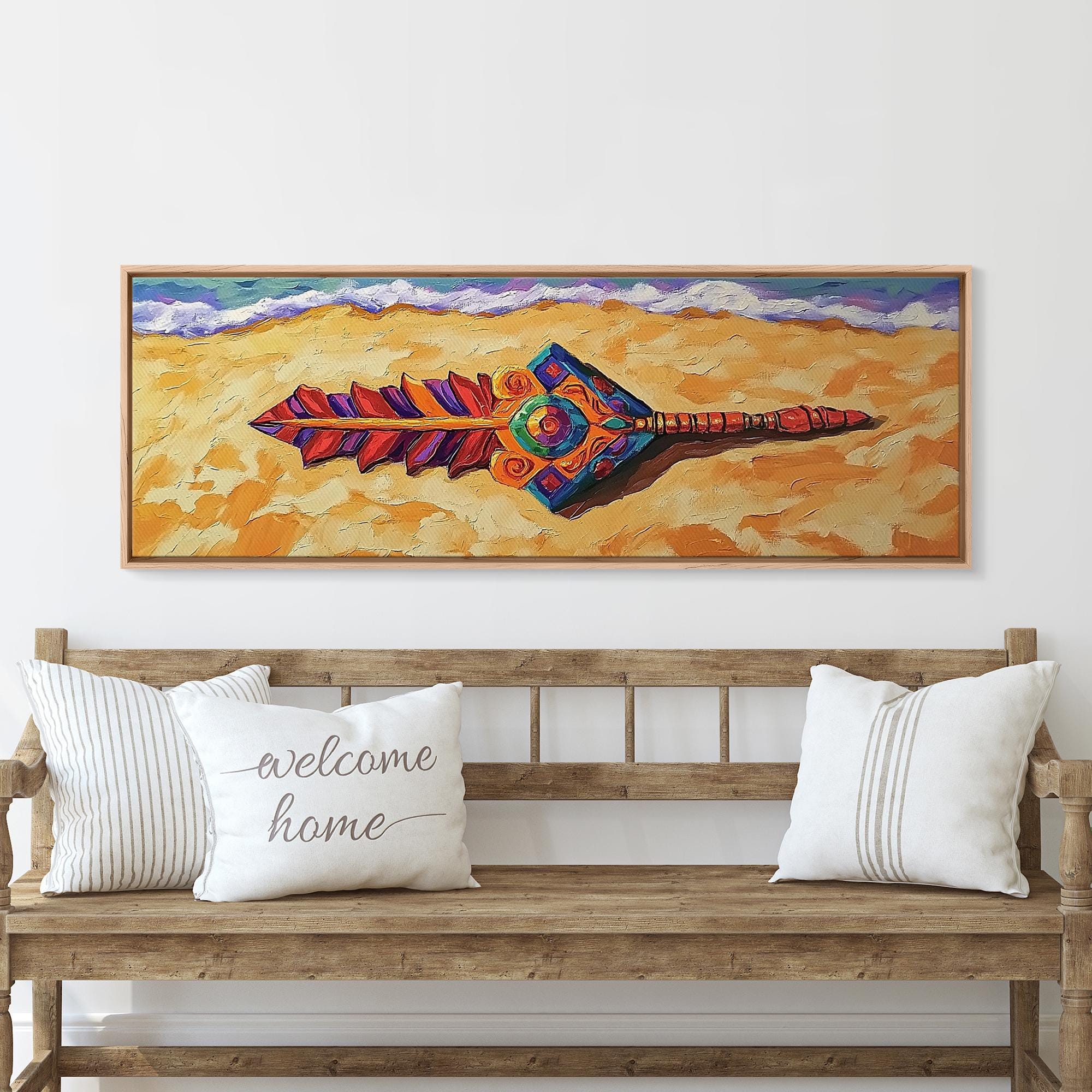 Tribal Arrow Canvas Print: Colorful Boho Southwestern Wall Art - Etsy