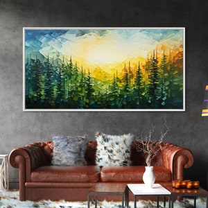 Forest Wall Art, Abstract Wall Art, Forest Painting, Wall Art, Canvas Print, Wall Hanging, Landscape Art, Home Office Art, Southern Decor