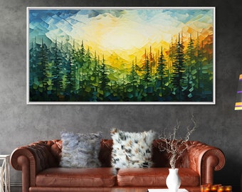 Forest Wall Art, Abstract Wall Art, Forest Painting, Wall Art, Canvas Print, Wall Hanging, Landscape Art, Home Office Art, Southern Decor