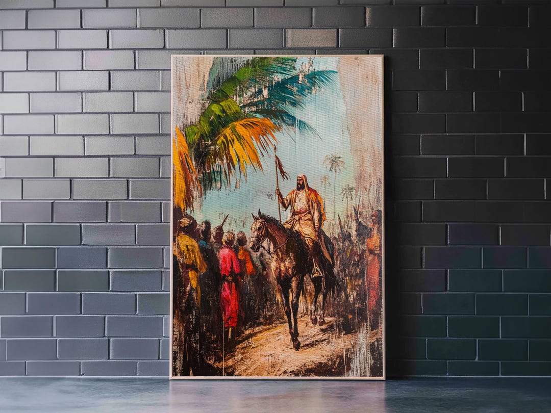 The Triumphal Entry Palm Sunday Framed Canvas Print | Art Deco ...