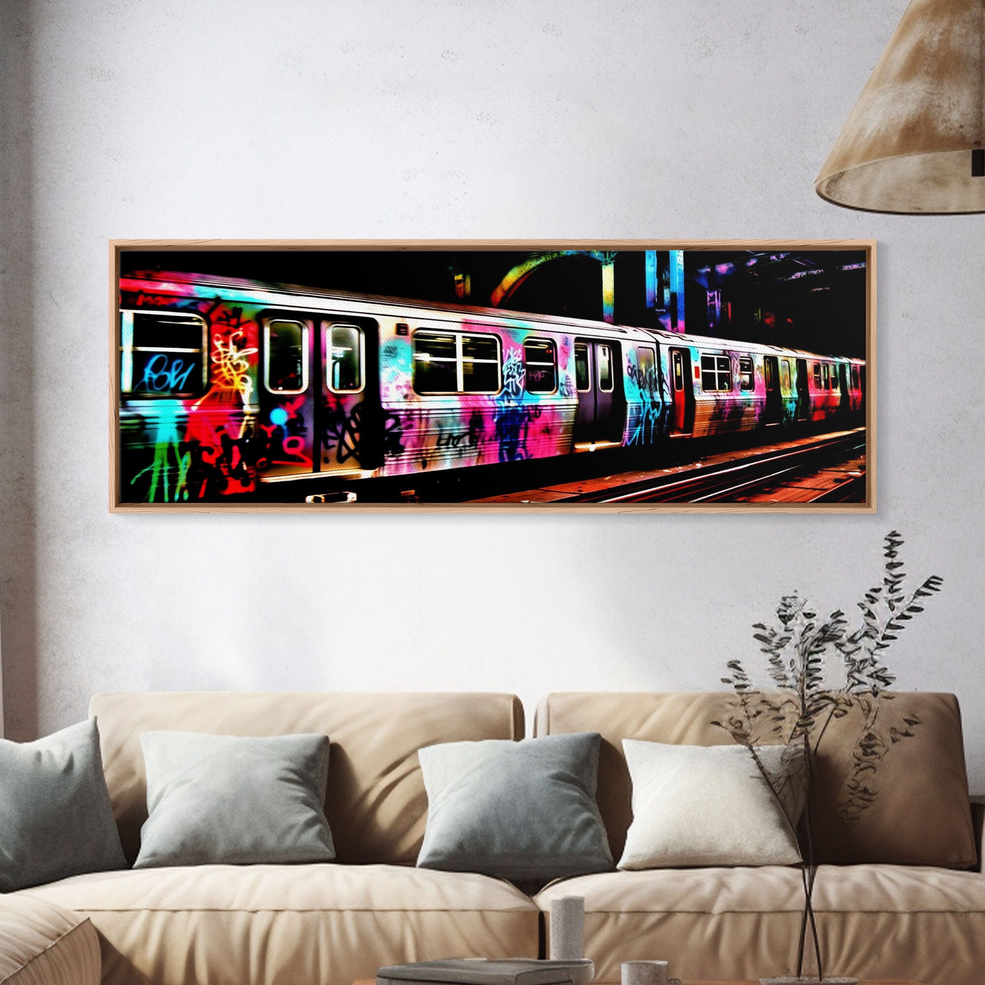 Urban Canvas Art Graffiti on Abandoned Subway Train Urban Etsy