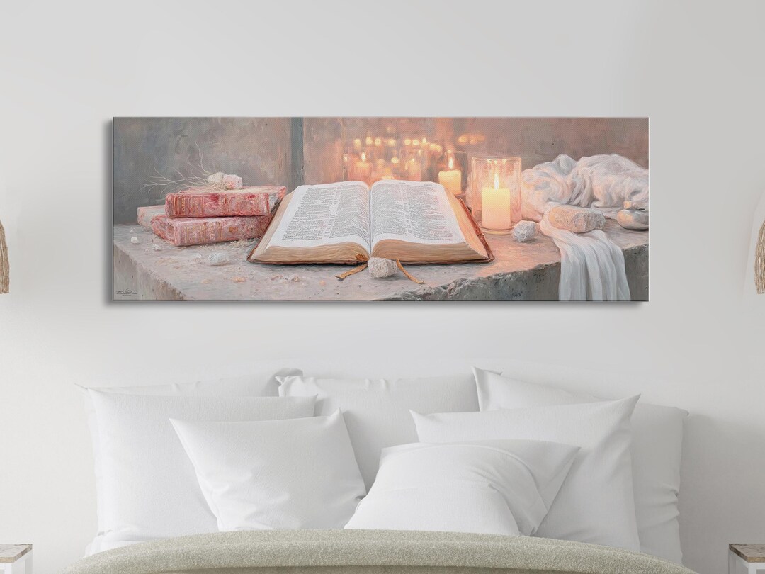 The Sacred Word - Framed Canvas Print - Christian Wall Art - Christian ...