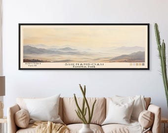 Shenandoah National Park Panoramic Art Print: Virginia Travel Poster