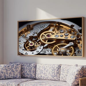Watch Mechanism Canvas Art: Clock Gears Wall Decor Bild 3