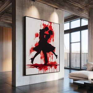 Couple Painting Print, Couple Dancing The Tango, Canvas Print, Wedding Decoration, Wedding Gift, Couple Art, Dancing Couple Art NUEVART