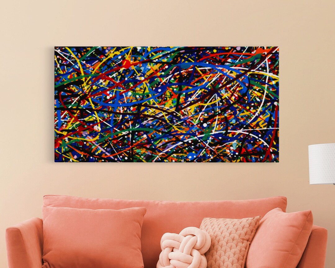 Original Abstract Painting, Jackson Pollock Style Painting Print ...