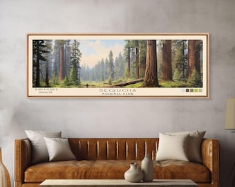 Sequoia National Park Art: California Panoramic Travel Print