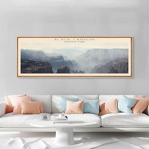 Black Canyon National Park Panoramic Art Print: Colorado Travel Poster