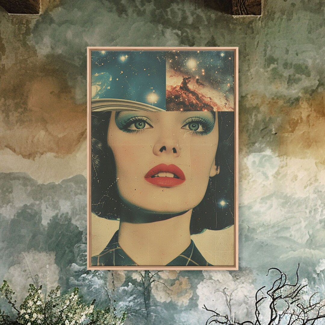 Feminist Wall Art Printed and Framed on Canvas, Art Deco Printed Canvas