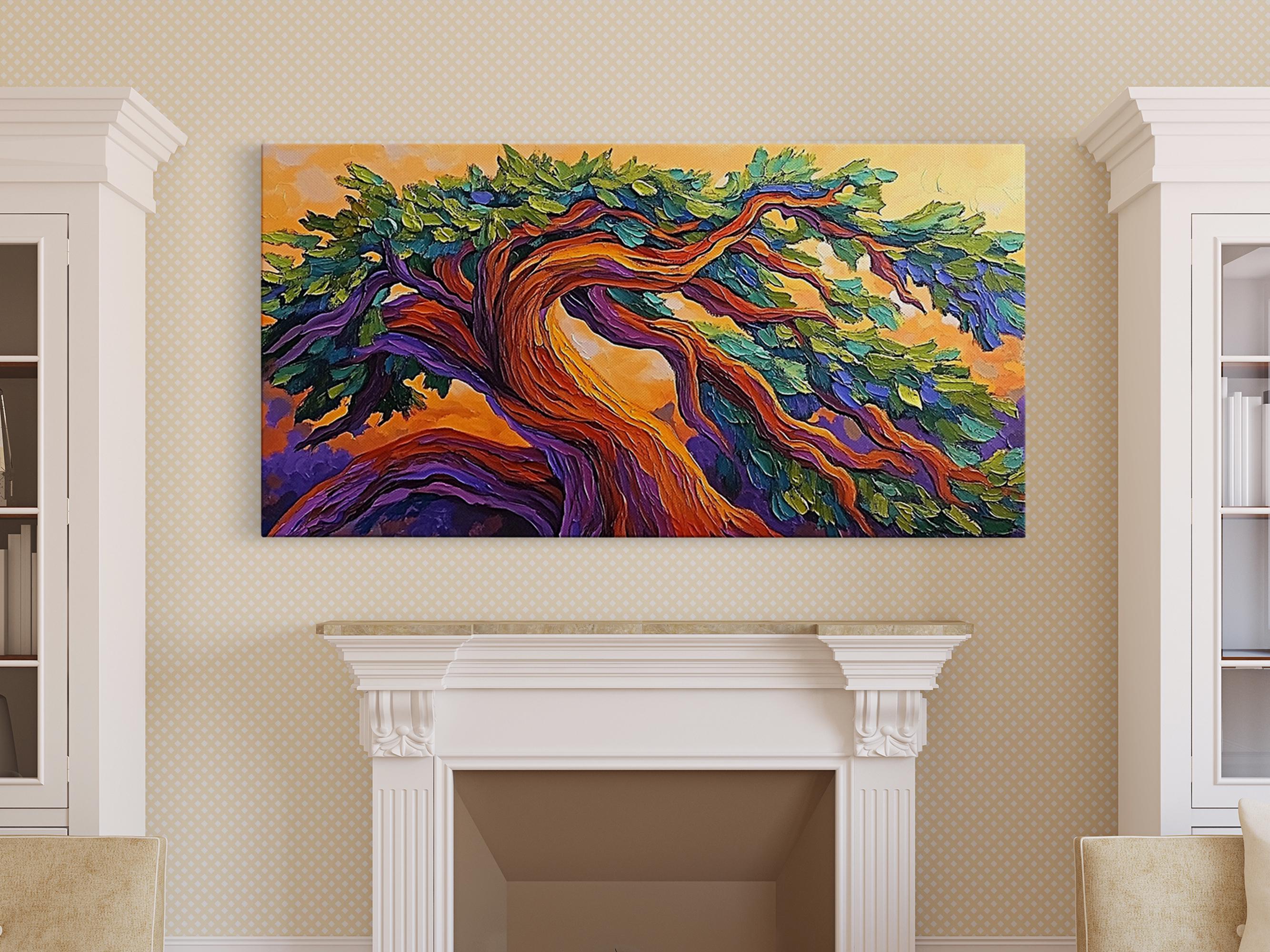 Autumn Tree Canvas Print: Whimsical Fall Bedroom Wall Art - Etsy