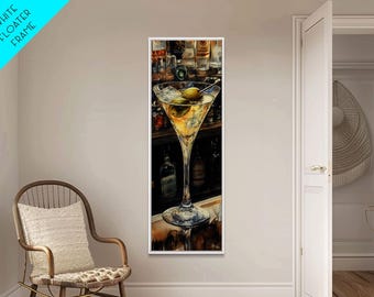 Martini Canvas Print: Classic Cocktail Bar Scene Art