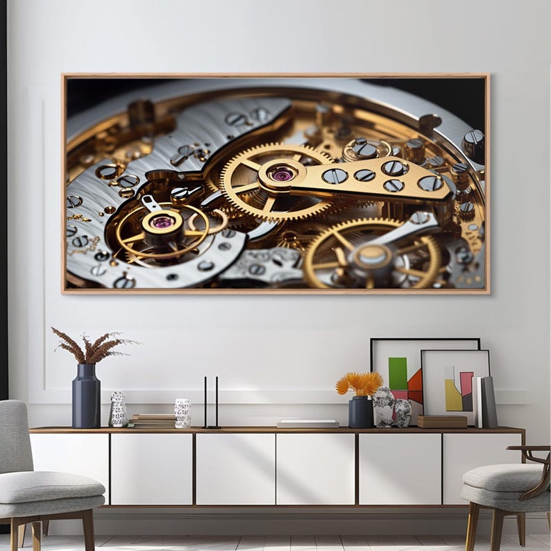 Watch Mechanism Canvas Art: Clock Gears Wall Decor Bild 14