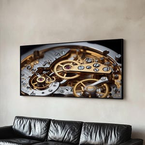 Watch Mechanism Canvas Art: Clock Gears Wall Decor Bild 19