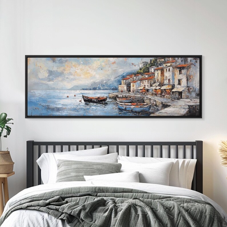 Watercolor Seascape Painting Print, Archival Print, Italian Seaside