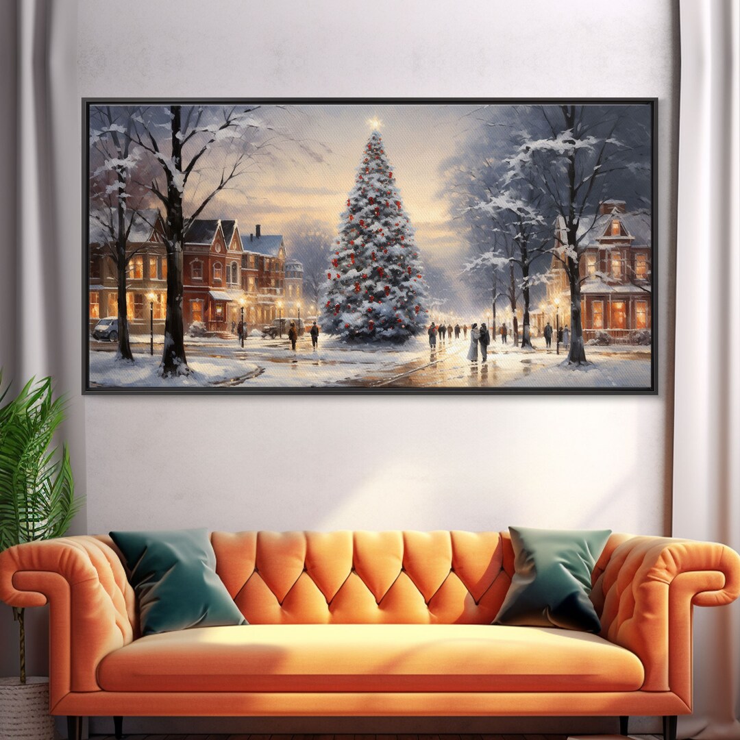 The Christmas Winter Wonderland Framed Canvas Print - Christmas ...