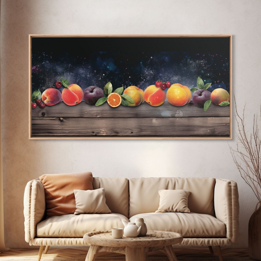 Colorful Fruits Wall Art Food Wall Decor Vibrant Art Etsy