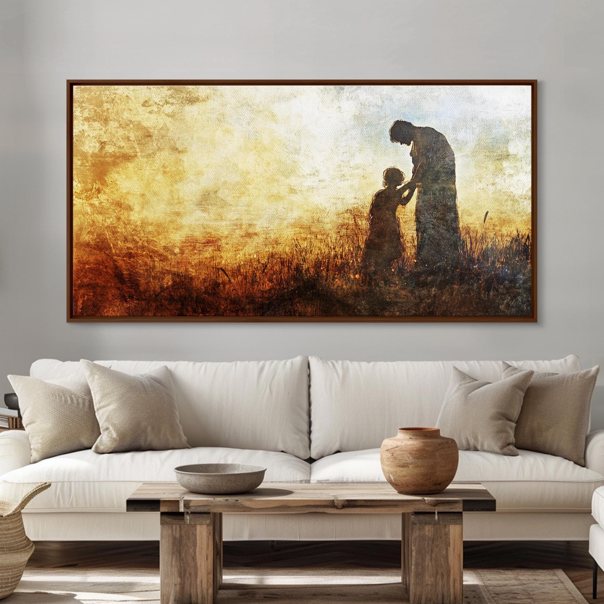 Parable of the Prodigal Son Romanticism Framed Canvas Print - Return ...
