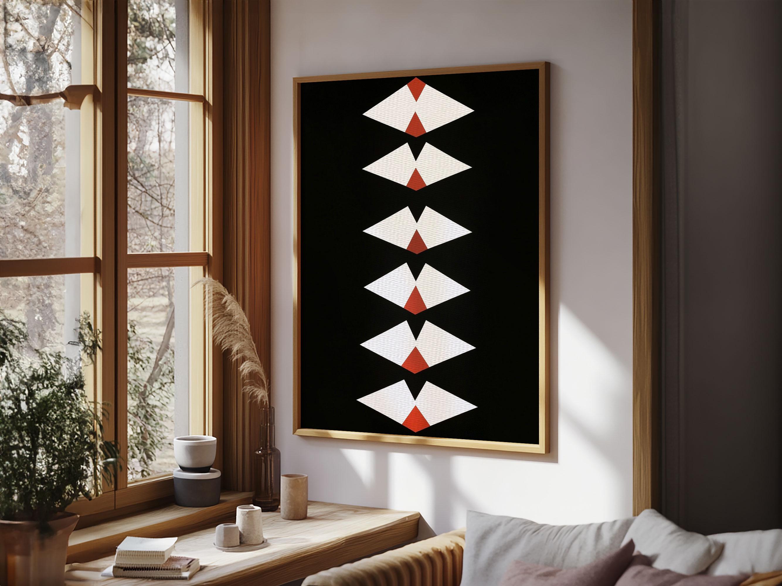 Retro Mid-Century Modern Diamond Art Canvas Print, MCM Style Home Decor NUEVART