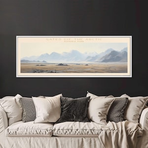 Gates Of The Arctic National Park Print: Minimalist Watercolor Panoramic