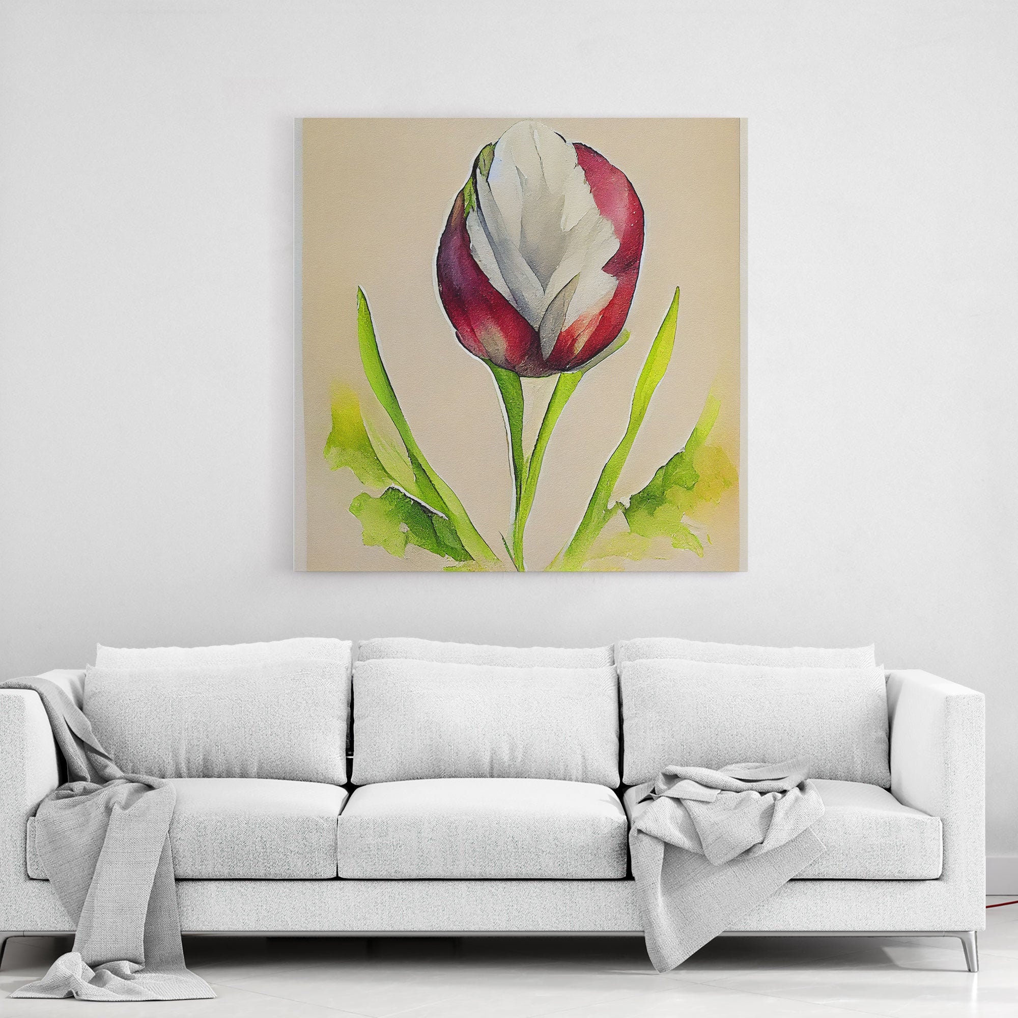Tulipa Tulip Floral Wall Art Canvas Print Wall Art Above Etsy