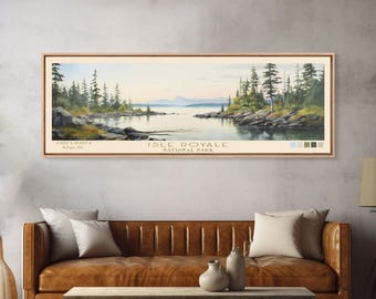 Isle Royale National Park Panoramic Print: Michigan Travel Art
