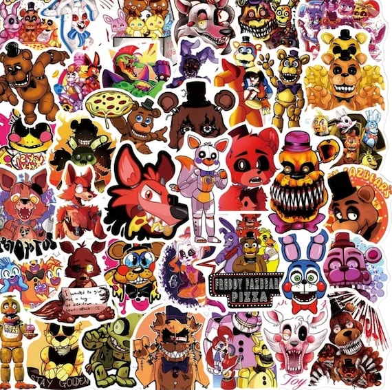 Five Nights of Freddy FNF Sticker 20 Random NEW Stickers Decals Great for  Laptop Kids Teens Bicycle, Bumper Stickers Hippie Decals 