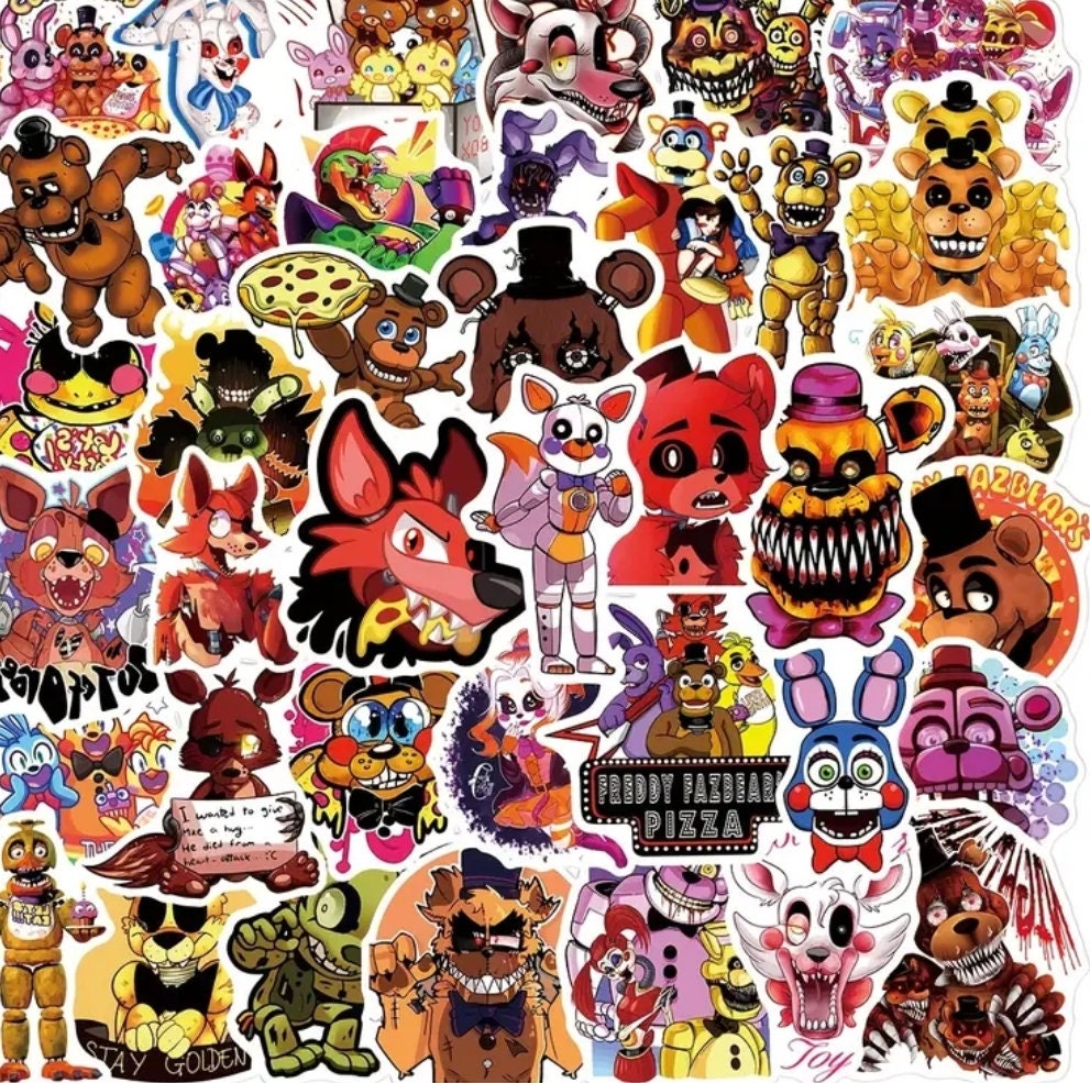 50 Styles Five Nights At Freddys Stickers Toy Cartoon Luggage