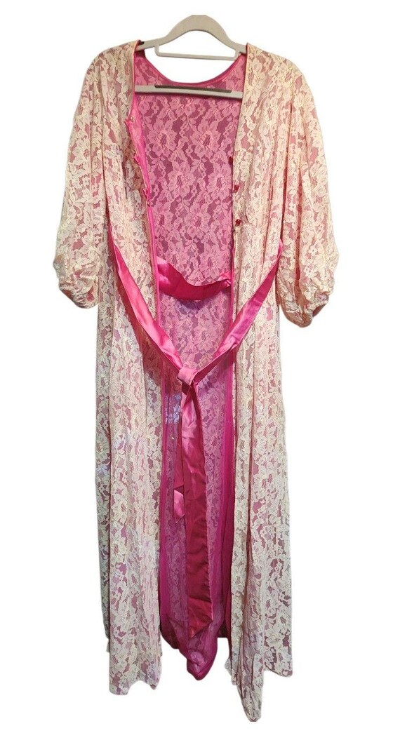 Vintage Jenelle Of California Lace Flower Nightgo… - image 2