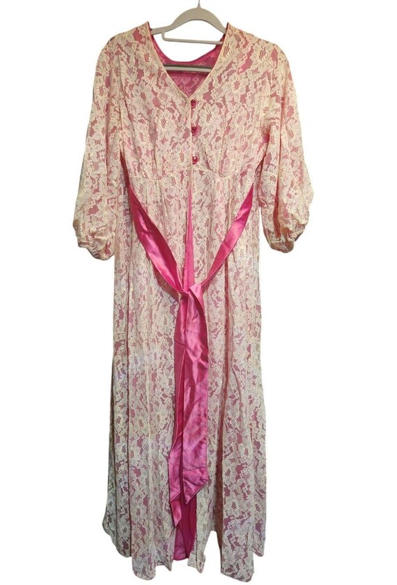 Vintage Jenelle Of California Lace Flower Nightgo… - image 4