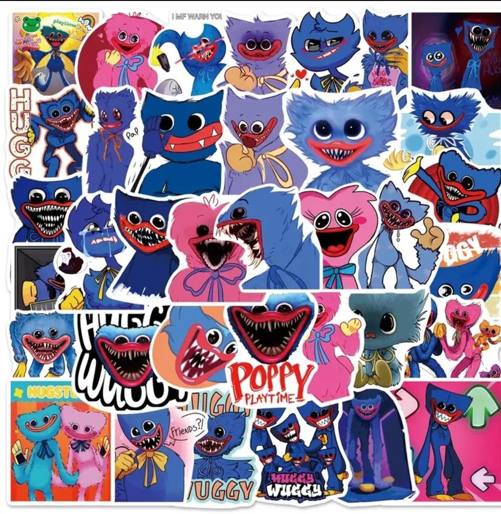 Poppy Playtime Huggy Wuggy Sticker, 50 Pcs