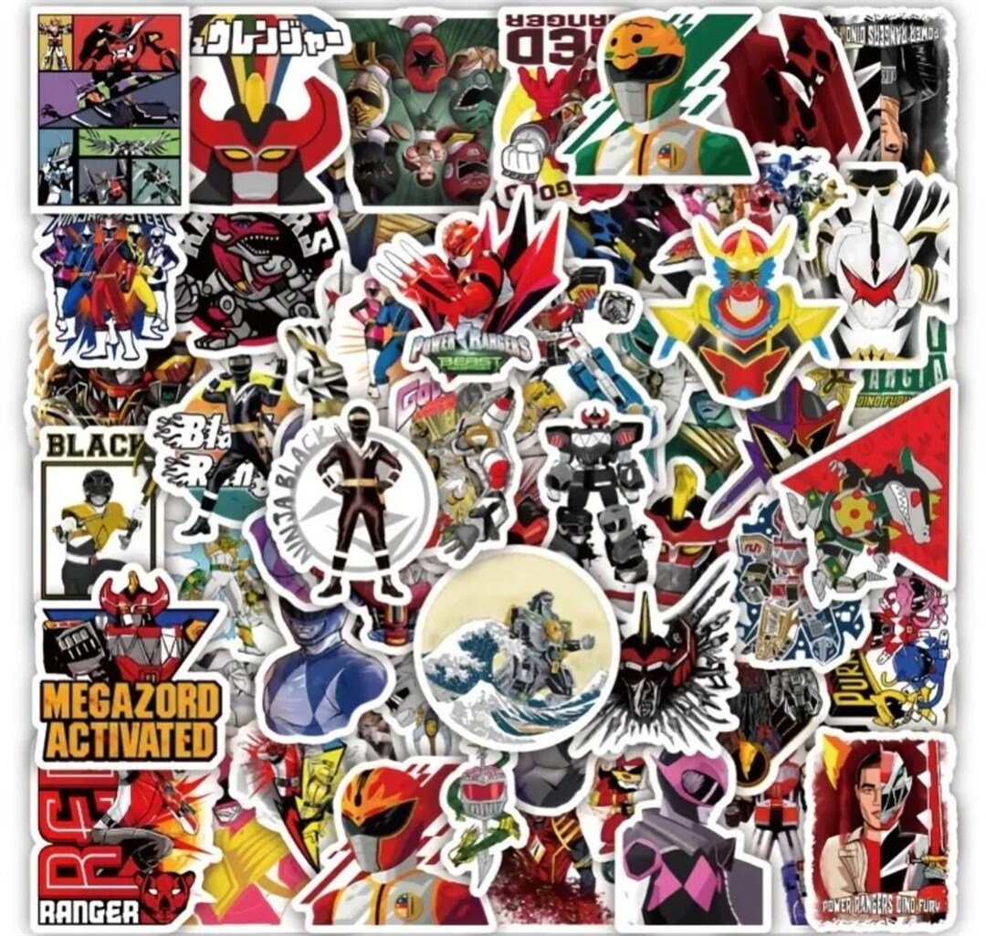 Power Rangers Stickers 20 Random NEW Stickers Decals Great for Etsy