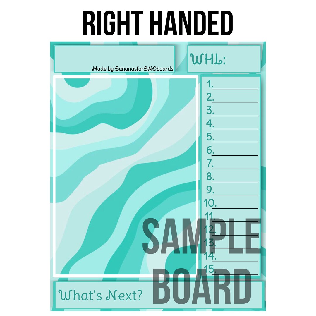 Teal Abstract Template/organizer Board (left and Right Handed) - Etsy