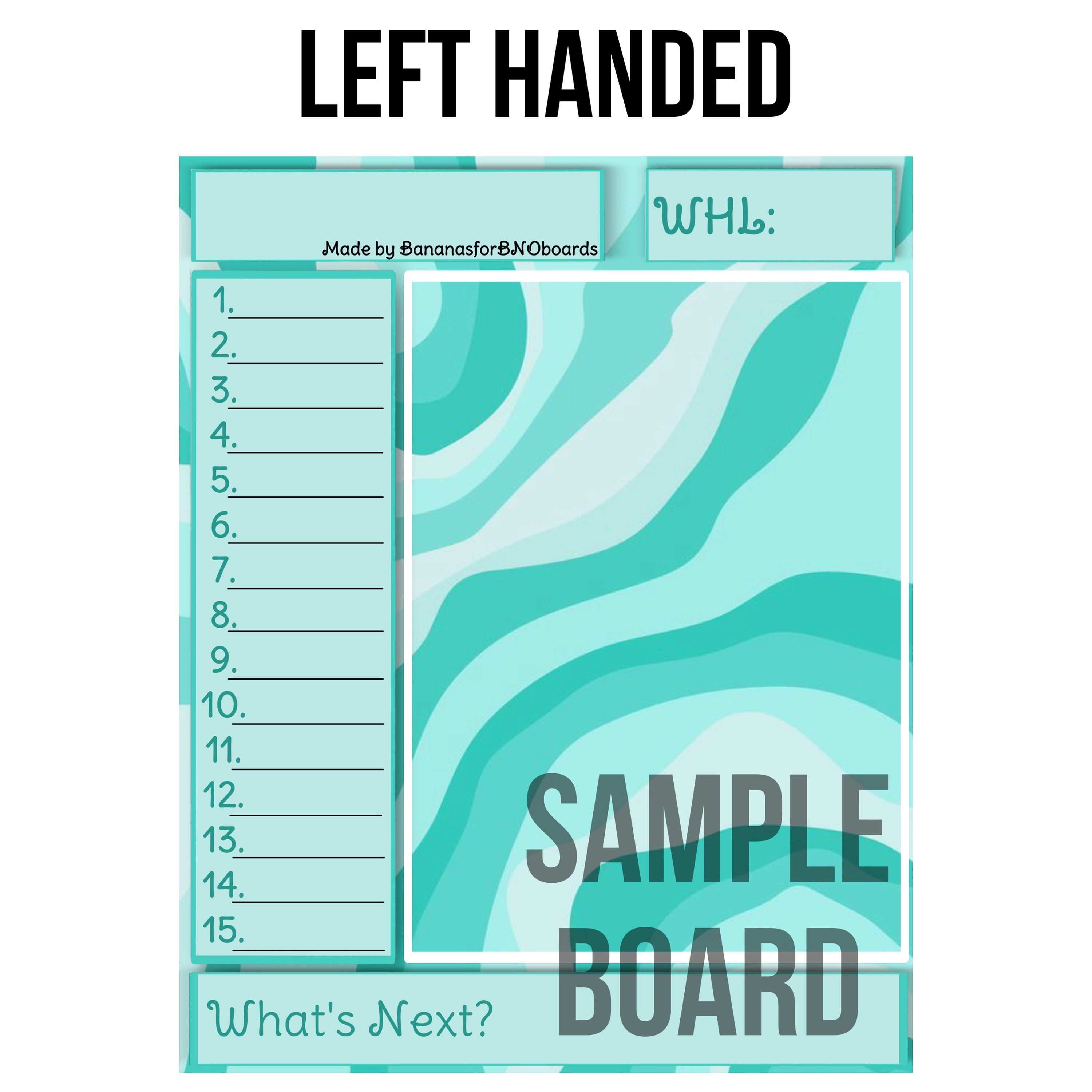 Teal Abstract Template/organizer Board (left and Right Handed) - Etsy
