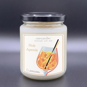 SPRITZ APERITIF - Duftkerze / Holy Aperoly / Champanger Orangen Duft /  275ml Glas mit bis zu 36 Stunden Brenndauer