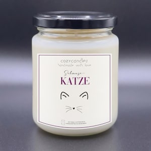 Cuddly Cat - Scented Candle / Lavender / Relaxing Candle for Cats / Relaxing Scent for Cats / 275ml Glass up to 36 hours burn time