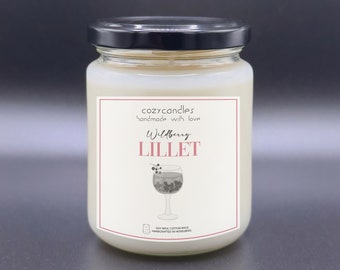 WILDBERRY LILLET - Duftkerze /  Lillet Wildberry Duft /  275ml Glas mit bis zu 36 Stunden Brenndauer